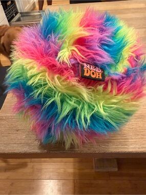 Needoh Rainbow Fuzzy pillow